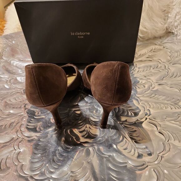 Liz Claiborne espresso/DK.BROWN KIDSUEDE/MILANO SZ.9 - Picture 4 of 7
